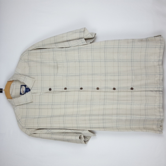 COPY - Porcini Silk Cream blue plaid Collared Short Sleeve Men’s Shirt - Picture 2 of 9